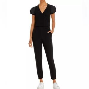 CHASER Puff Sleeve Black Jumpsuit Size XS